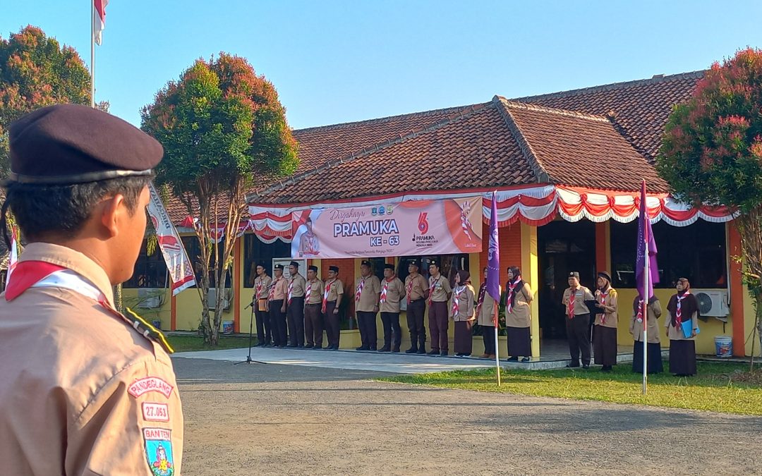 Kwartir Ranting Gerakan Pramuka Kecamatan Carita Merayakan HUT Pramuka ke-63 Tahun di SMAN 15 Pandeglang
